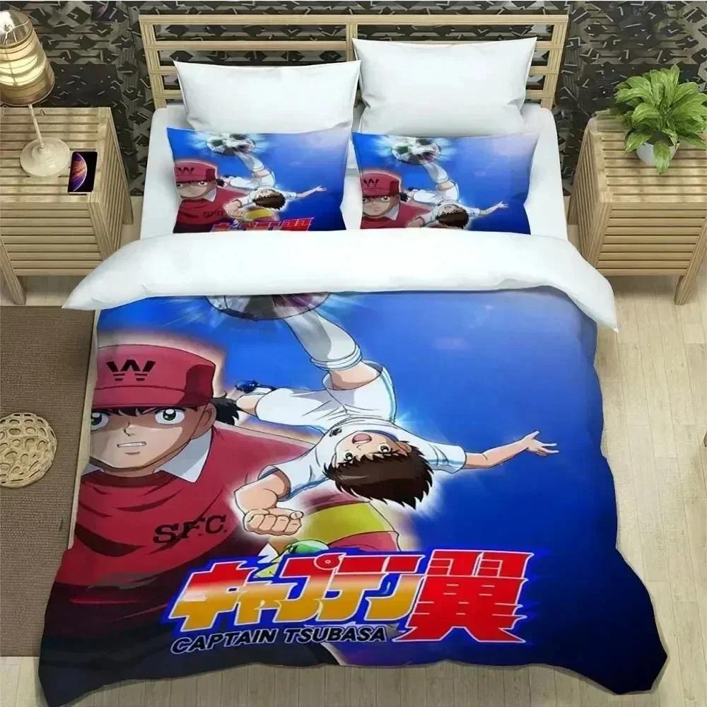 New Anime C-CAPTAIN TSUBASA Comfortable Duvet Quilt Cover Pillowcase Bedding Set Children Bedroom Decoration Home Textile