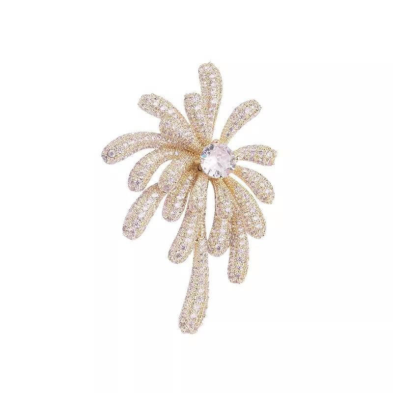 Different Fireworks, Fireworks Brooch, Women'S Light Luxury Niche Design, High-End Sense Pin, Coat Accessories, High-End Corsage