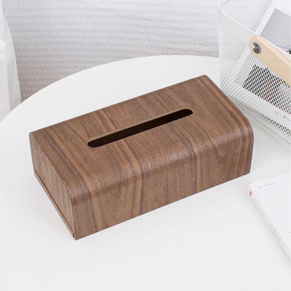 Simple Solid Wood Tissue Box Drawer Design Tissue Organizer Creative Tissue Case  Living Room