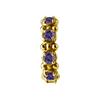 Gold Clicker Earring With Purple Premium Zirconia - Cocr Nf - K-062 1.2/10