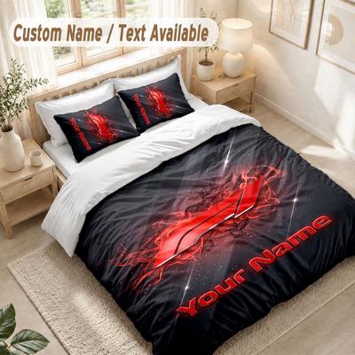 Custom Name Bedding Set 3 PiecesF1 Print Duvet Cover + 2 Pillowcases Soft Bed Decor