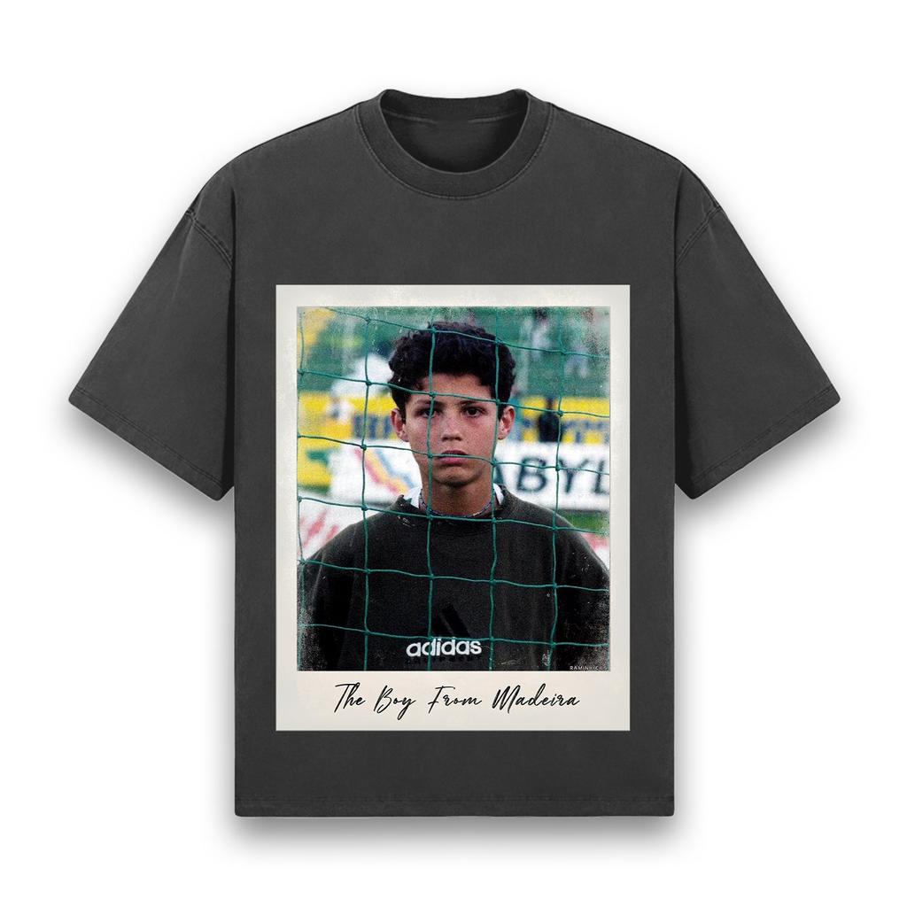 Cristiano Ronaldo Printed T-shirt Oversize Y2k Men Women Short Sleeve T-shirt Cotton Heavyweight High Quality Female Male Clothing
