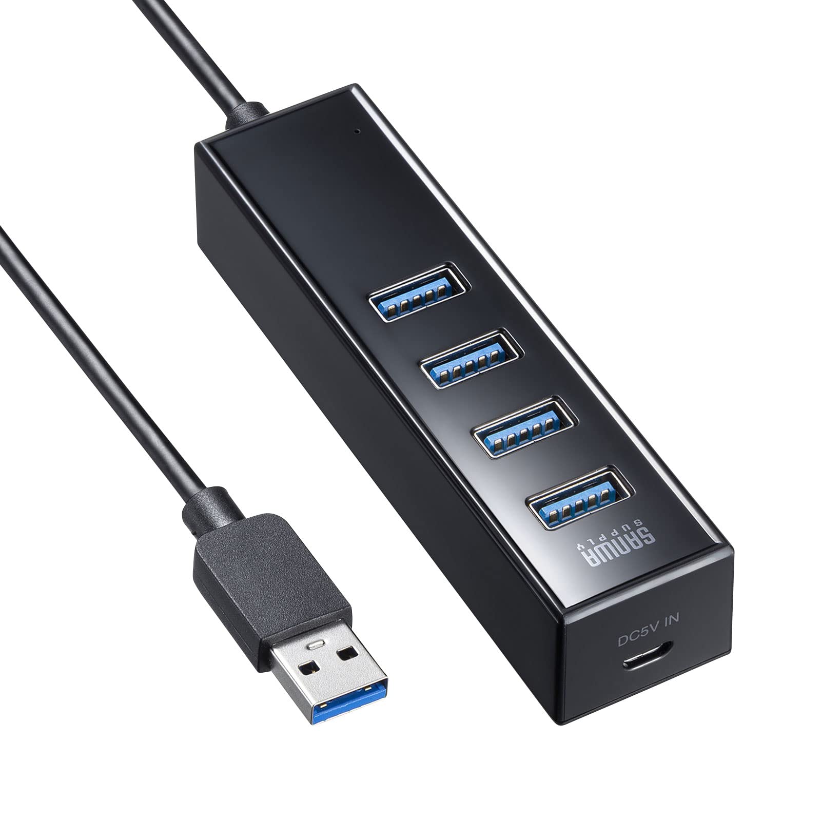 

Sanwa Supply Gen1 4 Port Hub with Magnet USB3.2 USB-3H405BKN чорний