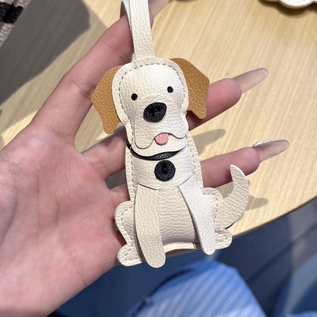 Handmade Labrador Keychain Pendant Dog Bag Leather Charm Cute Key Holder Gift