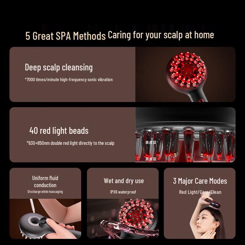 DOCO LAB Red Light Scalp Massager & Hair Growth Comb