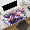 Gaming Mouse Pad Large Desk Mat Antislip Base Stitched Edges Pink Neon Anime Girl Print Keyboard Pad for Gamer Home Office