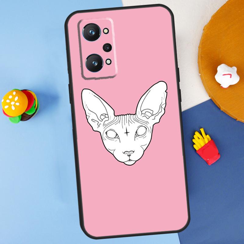 Sphynx Cat For Realme 14 13 12 10 11 Pro Plus GT 6 6T 5 GT7 Pro C55 C51 C21Y C25S C67 C75 C53 C61 Case