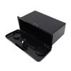 Marine Boat Storage Compartment Multifunctional Lockable ABS Locking Plastic Glove Box with Double Cup Holder Black