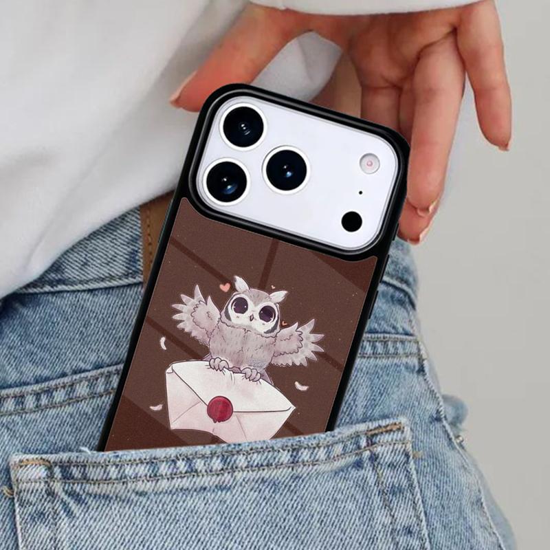 Harris Cute Owl Phone Case for iPhone 16e 15 14 13 12 17 Pro Max Plus Air 17pro Cover Coque