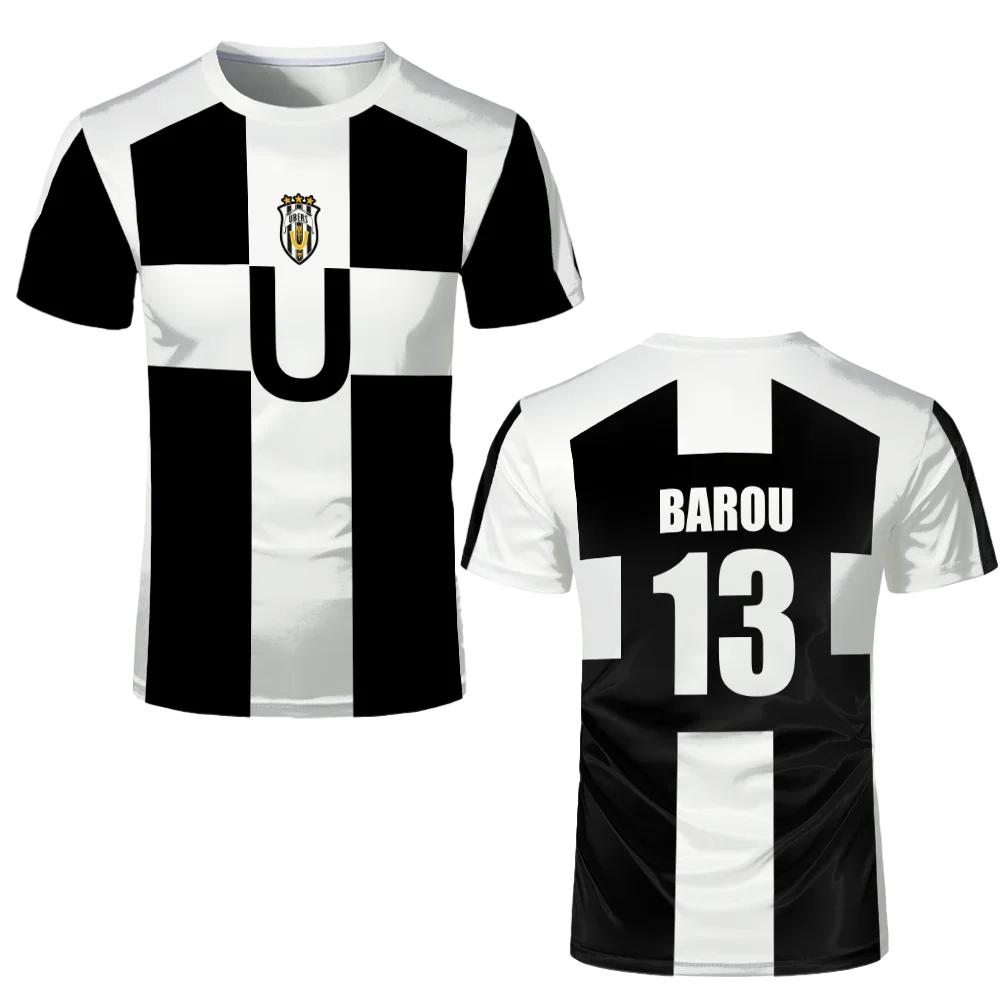 

Men s football T-shirt anime 3D role-playing replica, oversized unisex training T-shirt, summer 5XL