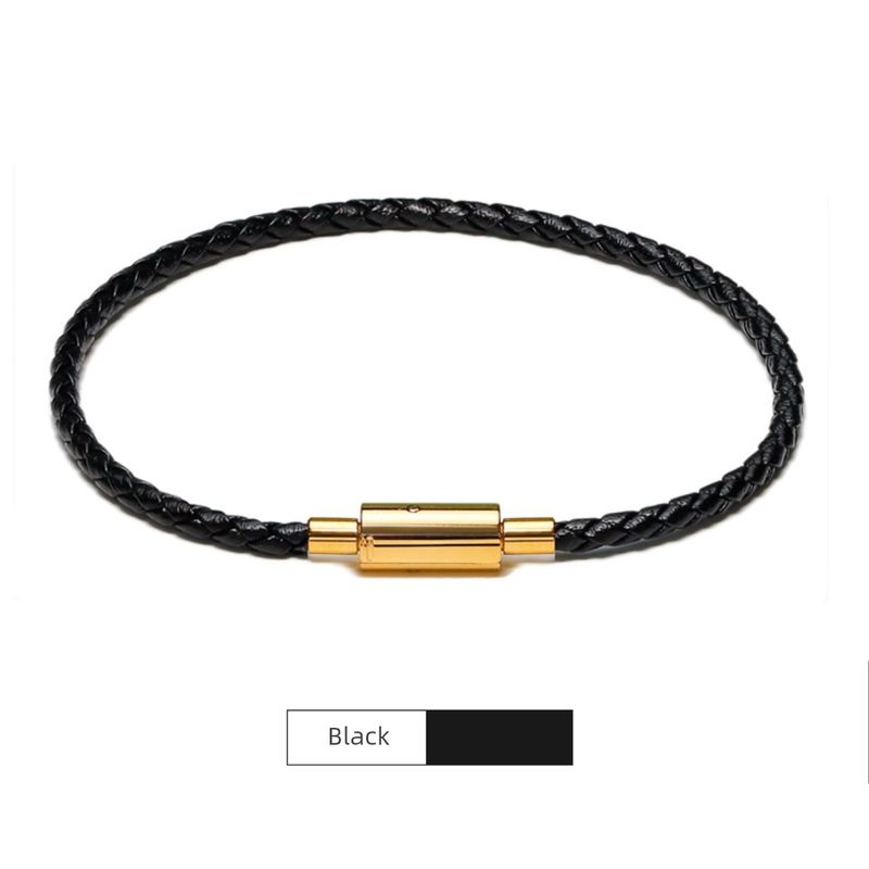 

Золотая нить для браслета из бусин Браслет Этот год животного Красная веревка Счастливые бусины Кожаная веревка Плетеная веревка Нить Бусины Красная стальная проволока Прядь браслета 18cm 2.5mm Leather Rope Flat Deduction Black