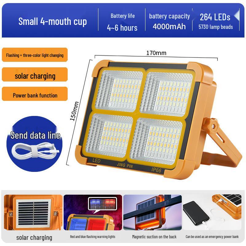 Solar LED Light for Power Outages, Night Markets, and Camping