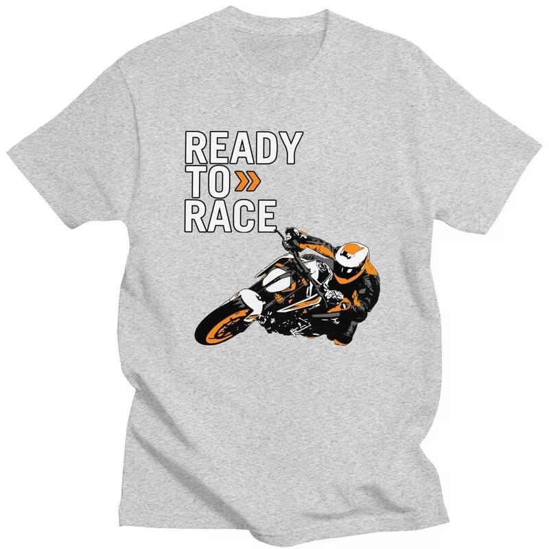 Custom Handsome Ready To Race T Shirt Men Short Sleeved 100 Cotton Tshirt Casual Motorbike Racing Enduro Tee Fashion Tshirt