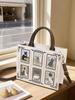 Fashionable Women's Tote Bag with Unique Cat Elf Illustrations and Adjustable Strap