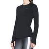 Under Armour Solid Logo Print Crew Neck Pullover Sports Casual Long Sleeve T-Shirt Women Tops Black 1281244-001