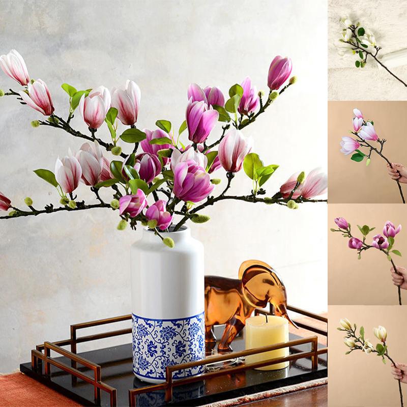 1PC Fake Flowers Wedding Decoration Bouquet New Simulation Magnolia Home Artificial Flowers DIY Multiple Options Available MIT