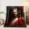 Jesus Portrait Art Blanket Bedroom Blanket for Livingroom Couch Lunch Break Soft Throw for Friend's Festival Gift