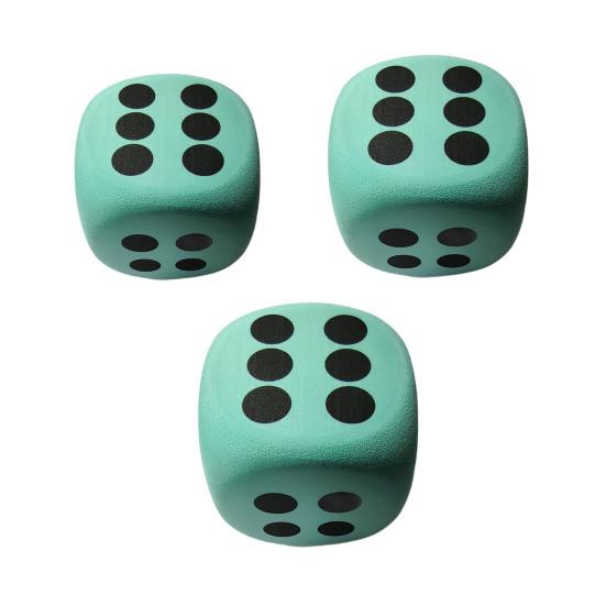 6Pcs 3.8/6/8CM Giant EVA Foam Dice Rounded Corner Six-Sided Large Dice Gaming Dice Toy Board Game Prop Game Casino Themed Party Decoration