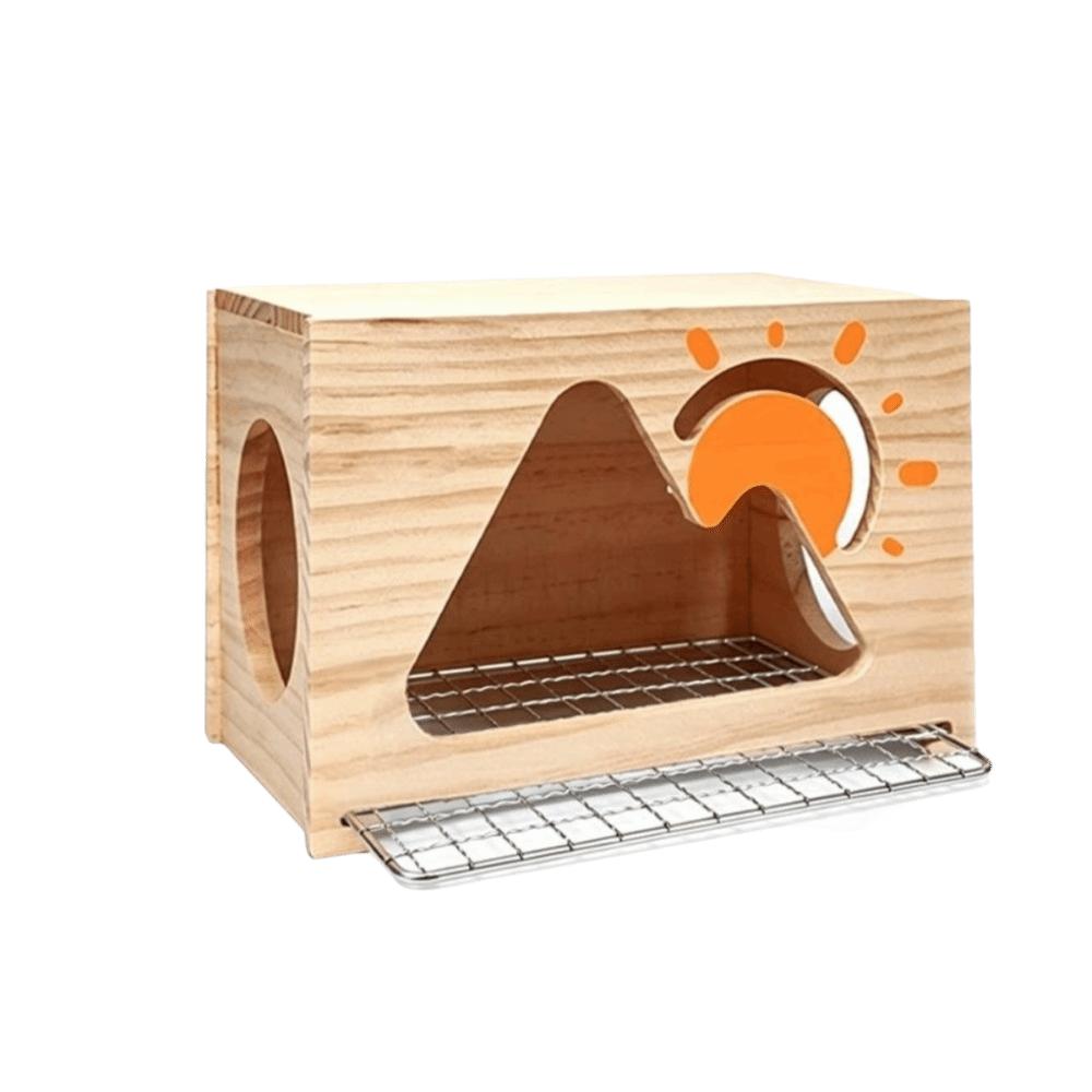 Removable Wooden Bird House Bite Resistant Bird Nesting Box Parrot Breeding Box Bird Hatching оранжевый