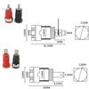 Nickel Plated Insulated Safety 4mm Banana Female Connector Jack Panel Mount Socket Binding Post nut Red+Black power plug