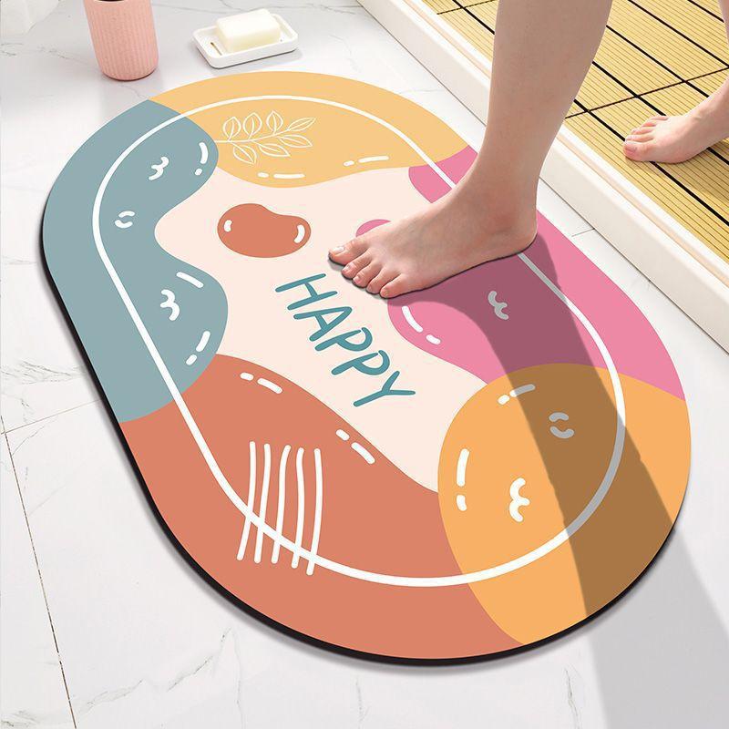 Diatom Mud Cushion Absorbent Mat Toilet Entry Door Non-slip Mat Bathroom Foot Mat Toilet Entry Carpet