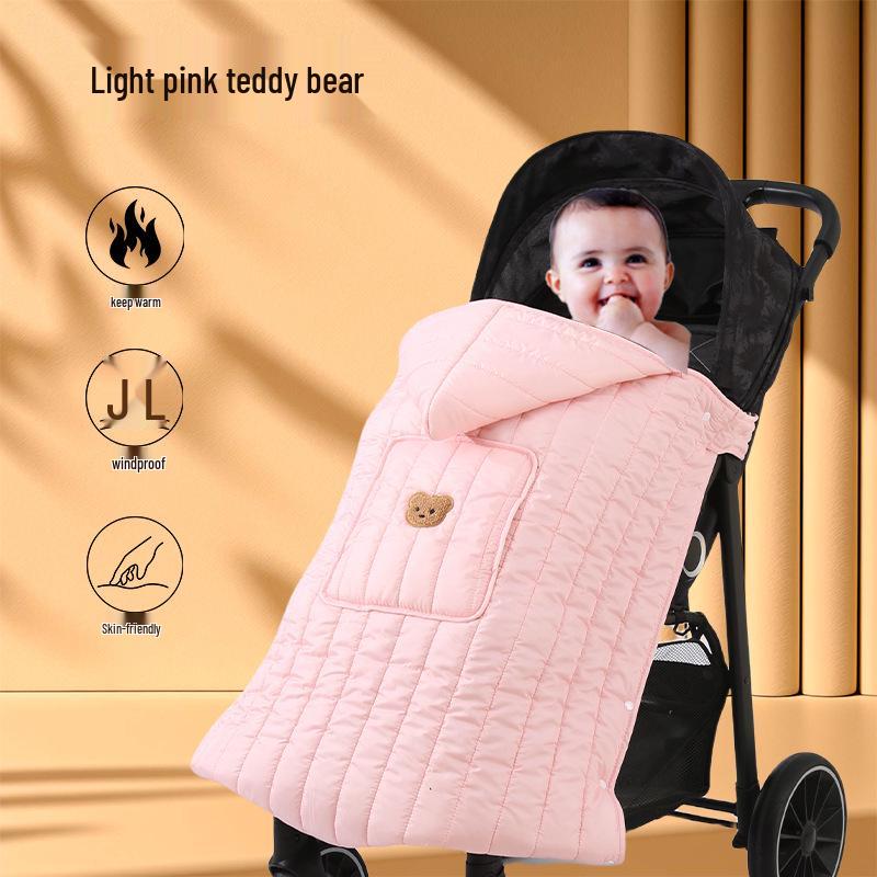 

Children s Windproof Cloak & Stroller Cover - Warm Winter Blanket for Baby Carrier or Hip Seat 80x85 cm рожевий