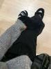 Women's High-Waist Fleece Knit Midi Skirt, Autumn/Winter 2025 Style: Thick, Loose, Drawstring, Straight Fit