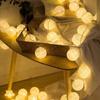 Colorful LED Cotton Ball String Lights 10/20 LED Cotton Ball Lamp  Christmas Easter Outdoor