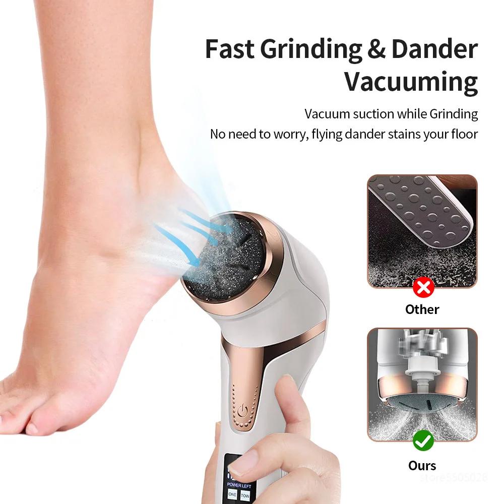 Lima elettrica per piedi, pedicure, rimozione calli, ricaricabile, per piedi, talloni, pelle morta, lucidatrice, smerigliatrice, strumenti