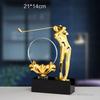 Customized High-End Golf Crystal Trophy, Souvenir, Home Decoration, Creative Metal Commemorative Rod, One Hole Award, 1Pc