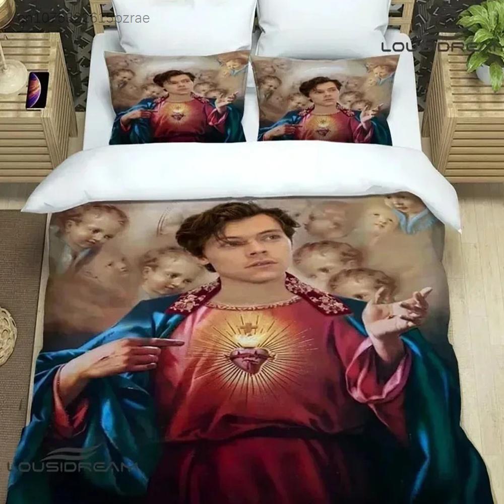 Zanger H-Harry-Styles Beddengoed Sets Exquise Beddengoed Set Dekbedovertrek Beddekbed Set Beddengoed Set Luxe Verjaardagscadeau