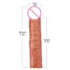Soft Silicone Condom Enlargement Penis Sleeve Realistic Penis Extender Sex Toys for Men Sexual Tools Reusable Condom Cock Sleeve