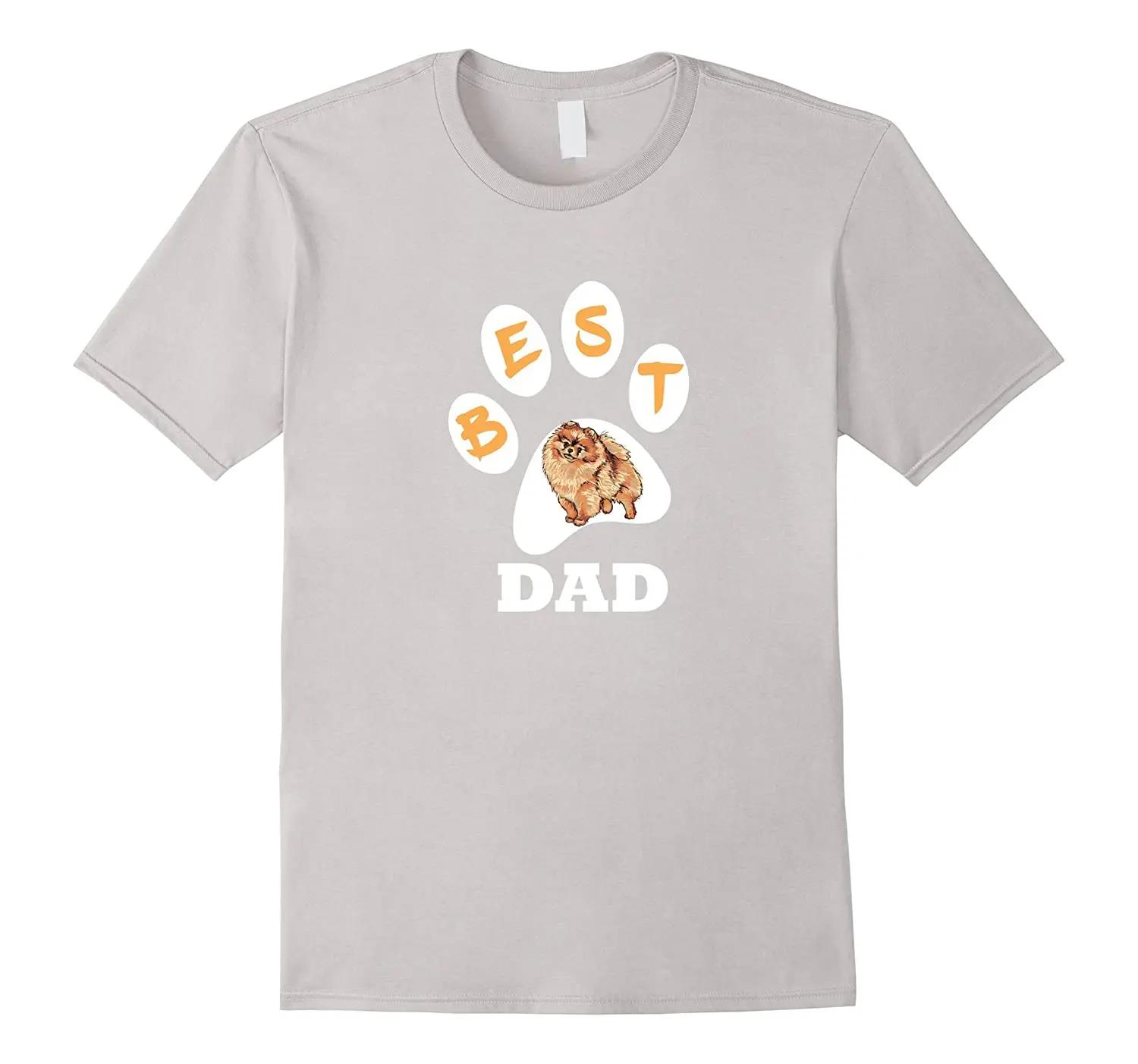 Worlds Best Pomeranian Dad fashion Dog Lovers Gift TShirt 100 Cotton ONeck Short Sleeve Casual Mens Tshirt Size S3XL S