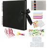 Creative Photo Album and Scrapbook Set with Bows, Doodles, and Souvenir Pages