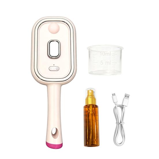 Scalp Massaging Comb Electric Steam Brush with Essence & Measuring Cup, Rechargeable Anti-Static Static Reducing Hair Massager Spray Brush,