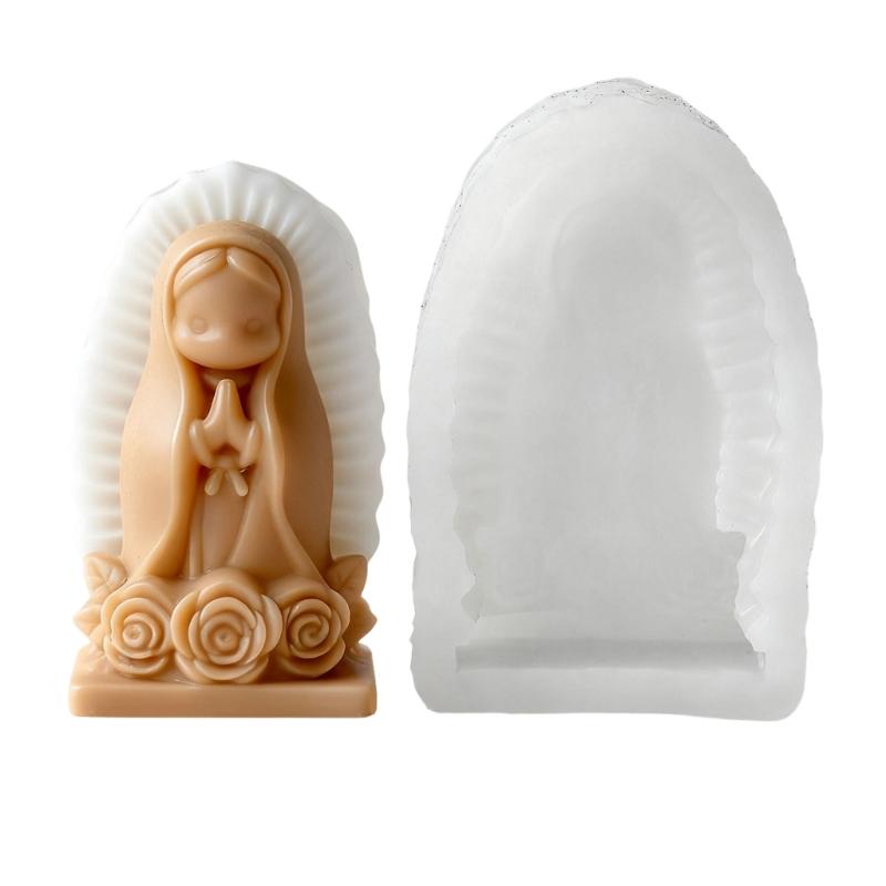 

Food Grade Silicone Praying Girl Mould for Aromatherapys Candle Making Easy Demolding Flexible Designs