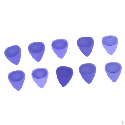 Box Of 10pcs Mixed Thickness Non Slip Guitar Picks Ukulele Plectrums - Blue