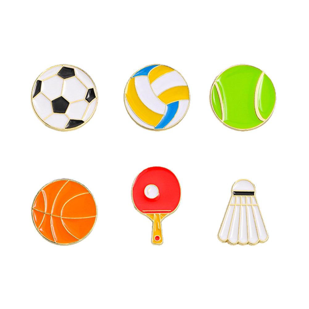 Fußball Basketball Baseball Emaille Pins Für Sportliebhaber Tasche Rucksack Jacke Anstecknadel Tasche Schmuck Weihnachts Broschen Geschenke