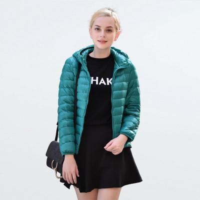 Han Dong Si Yu 2023 Women's Lightweight Hooded Down Jacket – Plus Size Thin Autumn/Winter Coat