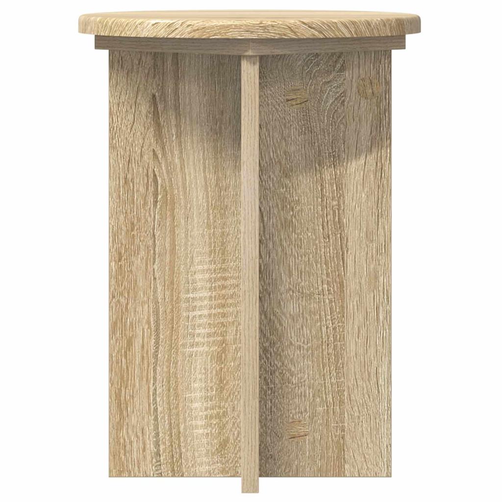 Plant Stand 2 Pcs Sonoma Oak Ø29.5 X 40 Cm Engineered Wood