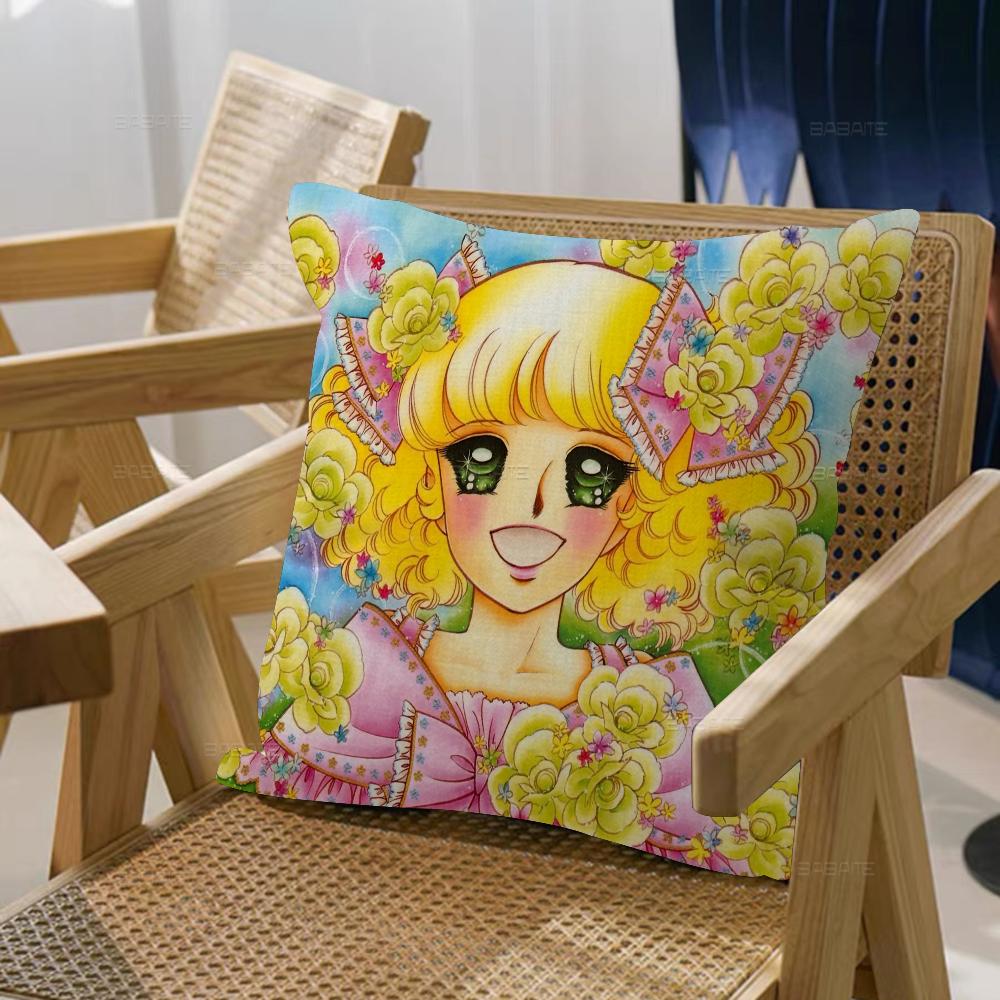 

Anime Manga Candy Pillow Cover Design cushion Cover decor Holiday Decorati 12x12Inch
