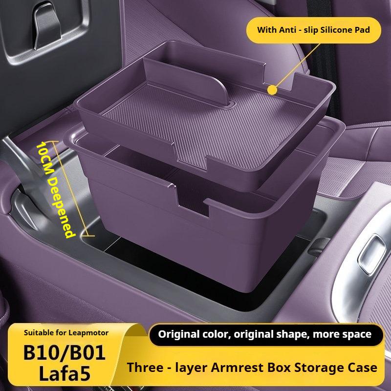 Για Leapmotor B10 B01 Lafa5 B05 A10 B03X Κουτί Αποθήκευσης Κουτιού Υποβραχιόνιου Αυτοκινήτου Αδιάβροχο και Ανθεκτικό στις Γρατσουνιές Προστασία Σιλικόνης
