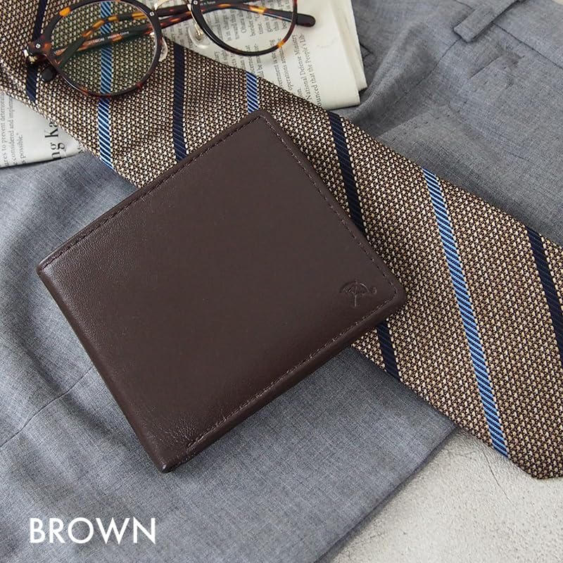 Arnold Palmer Sheepskin Bifold Wallet with Bill Men's Compartment, APS-3205 (Brown)