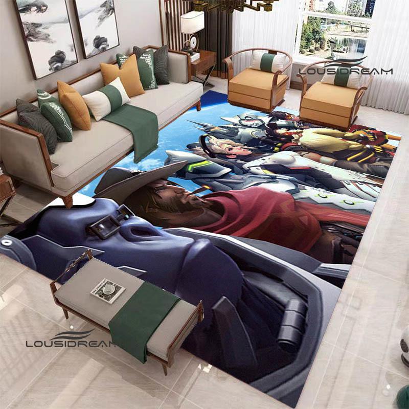 2026 Game Overwatch Printed Carpet Game Room Bedroom Non -slip Carpet Photography Prop Kawaii Rug Area Rug Birthday Gift
