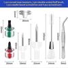 7 Piece Sewing Machine Cleaning Kit Include Tweezers Double Ended- Brush Needle Board Screwdriver