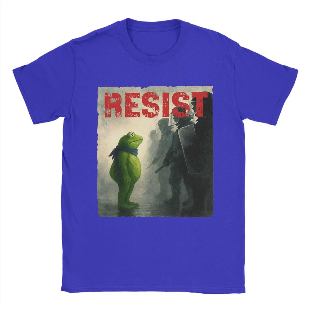 Resist Portland Frog Protest T-Shirt Activist Novelty T-Shirts Short Sleeve Aesthetic Tops Beach Cotton O Neck Oversize Clothes