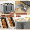 Four-Slice Honeycomb Toaster - Grey