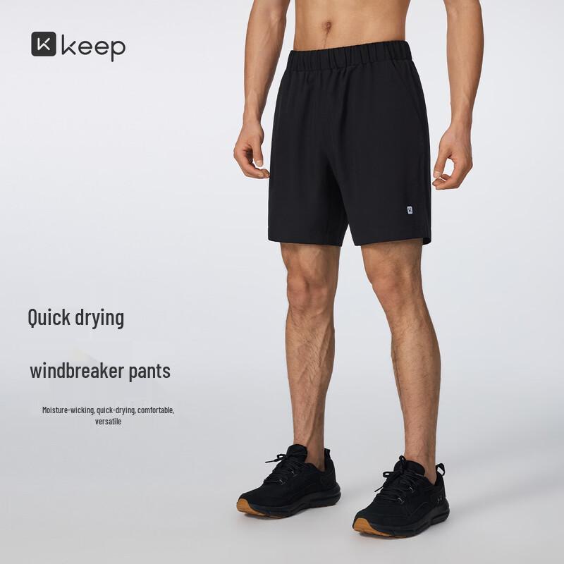 Keep Men s Quick-Dry Breathable Athletic Shorts L чёрный