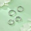 S925 Sterling Silver Mirror-Finish Hoop Earrings - Women's Luxe Style, Light and Niche Circular Ear Clips for Autumn/Winter.