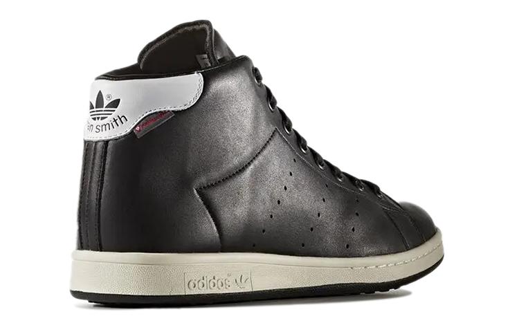 adidas Originals StanSmith Abriebfest Rutschfest Mittelhohe Skateboard-Schuhe Unisex Helles Schwarz S80497